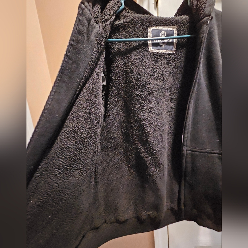 LEEHANTON Unisex Fleece Full Zip Hoodie, Size14. Excellent condition, gentlyUsed - Picture 4 of 7